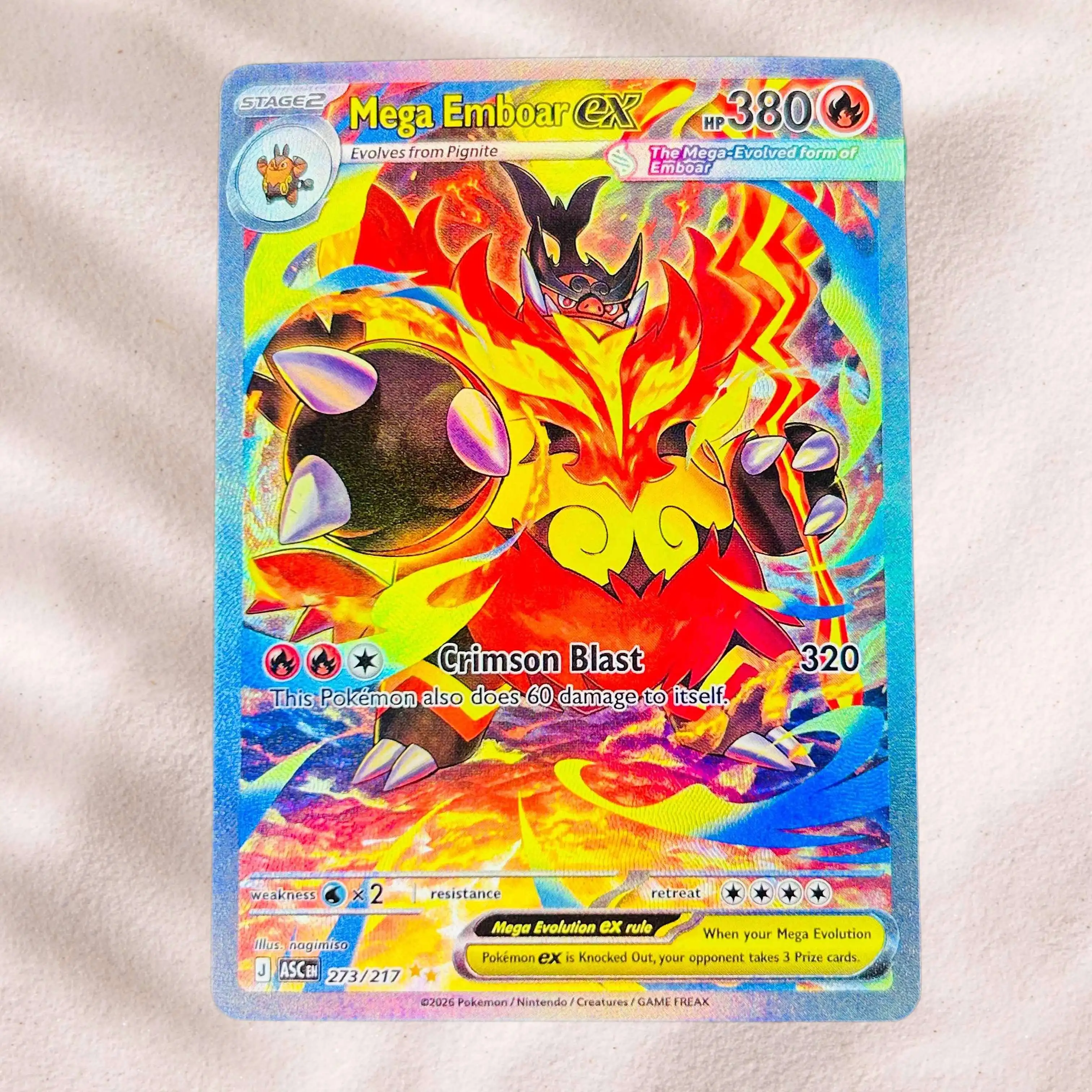 DIY Pokemon Pikachu ex 276/217 Holographic Texture English Version Premium Anime Collection Card Perfect Condition - view 4