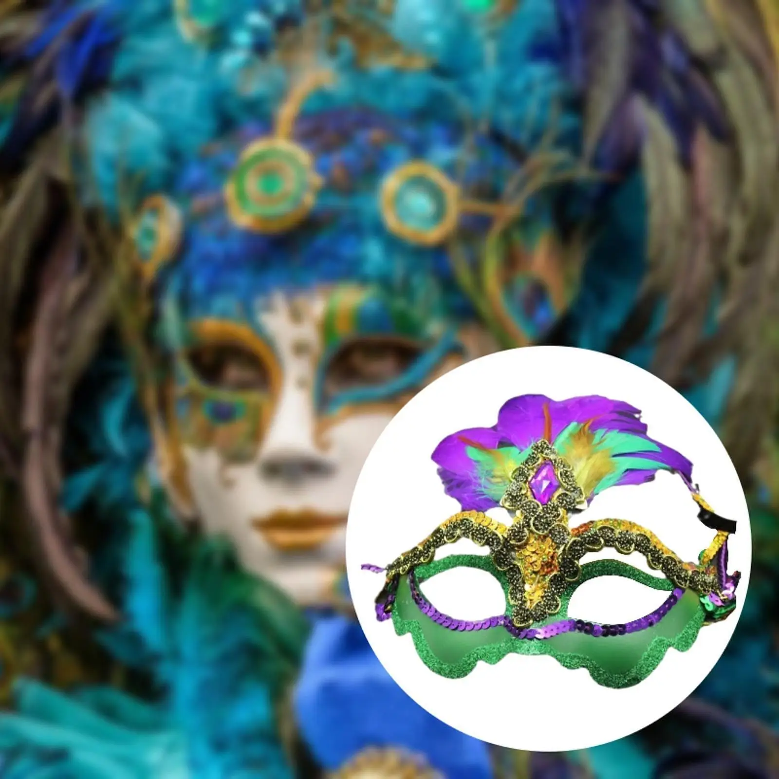 

Feather Masquerade Mask Elegant for Night Club Party Ball Prom Mardi Gras