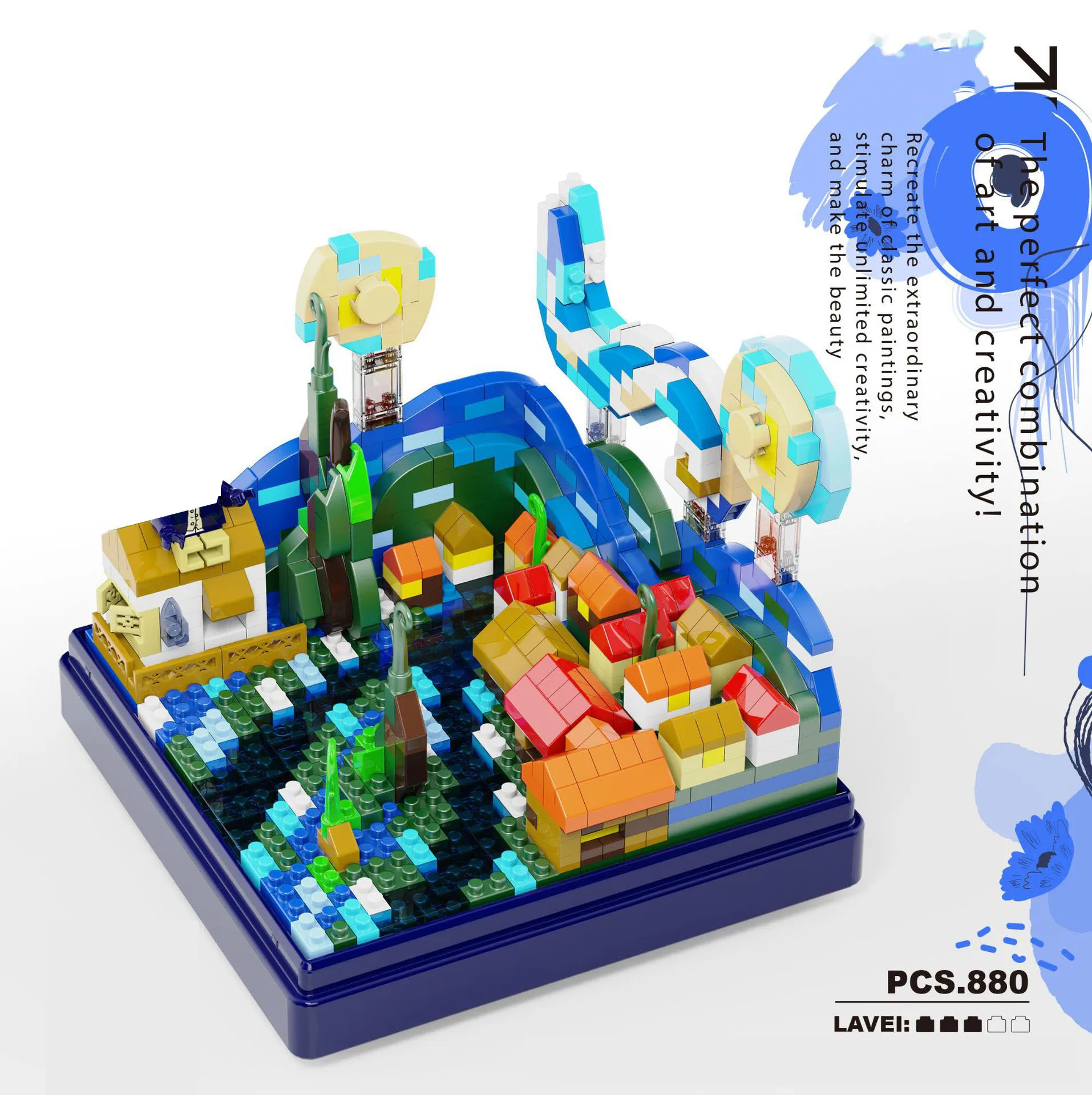 

iDEA Nanobrick Arts World Secret Box Micro Diamond Block Famous Painting Scene 3D Wall Building Brick Construction Toys For Gift