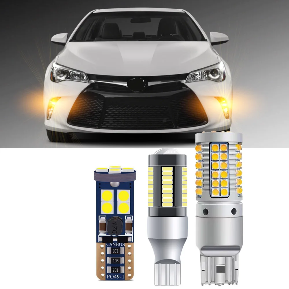 For Toyota Camry 2012 2013 2014 2015 2016 2017 LED Bulbs Exterior Turn Signal Backup Reversing Light Bulbs Canbus