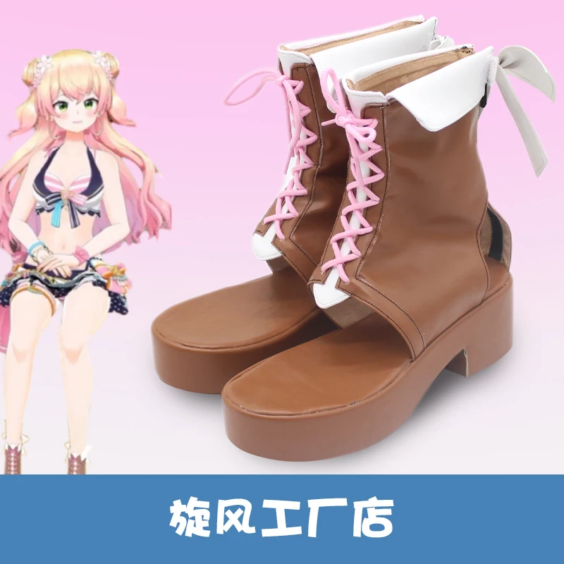 Virtual YouTuber Momosuzu Nene Cosplay Shoes Boots Hololive Summer2023 Swimsuit  Nene Cos Shoes For Hallowmas