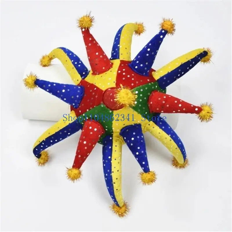 5asd قبعة المهرج قبعات المهرج الهالوين زي الحفلات المضحكة لحفلات العطلات التنكرية