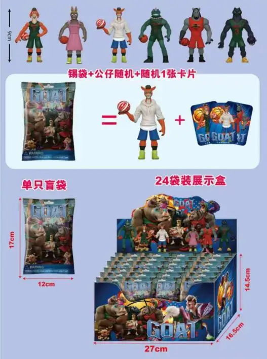 

Фигурки баскетболистов GOAT, 24 шт./набор, ПВХ, коллекционные статуэтки в слепых коробках, игрушки для детей
