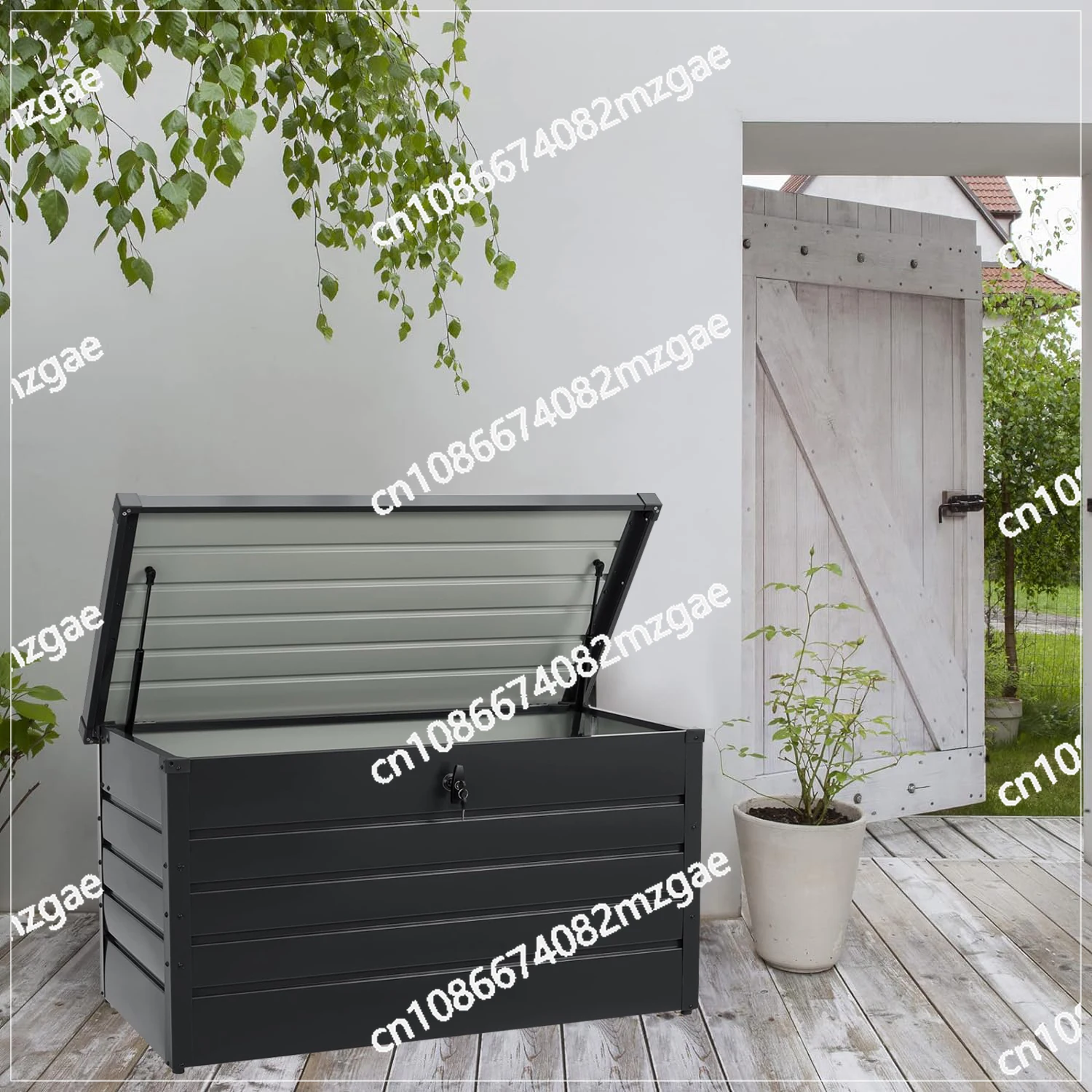 Toolbox Household Multifunctional Industrial Wind Toy Storage Box Outdoor Large Capacity Seated Balcony Storage Box with Lock