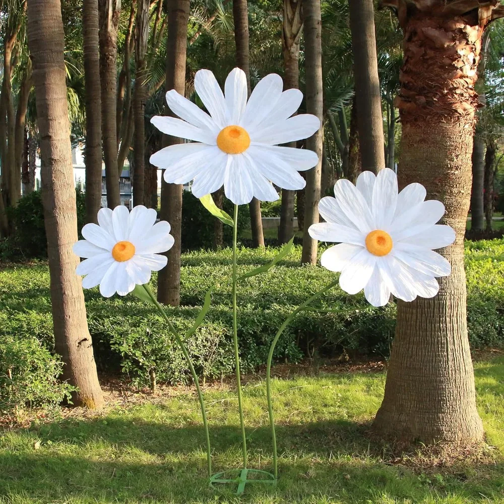 

Daisy Flowers Artificial 5.9 Ft Giant Paper Flowers Decoration Big Flowers Decor for Birthday Party Garden Office Home Wedding