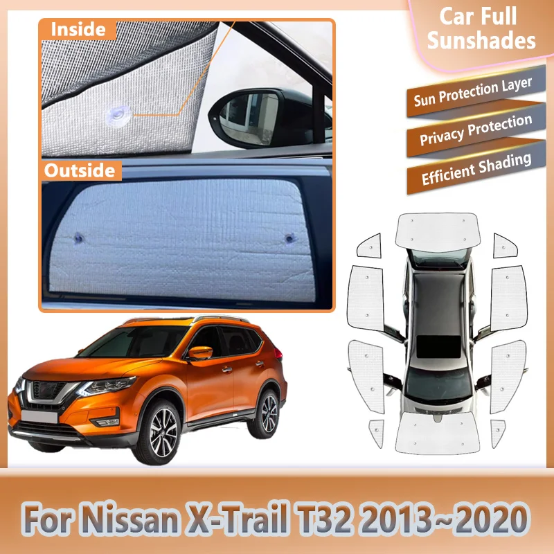 

Car Full Sunshades For Nissan X-Trail T32 2013-2020 2015 Windshield Sunshade Visor Anti-UV Sun Protection Cover Car Accessories