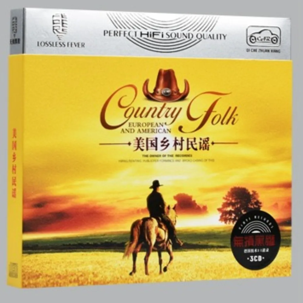 American Country Folk Classic Oldies Vinyl Style 3CD Car & Home Music Collection