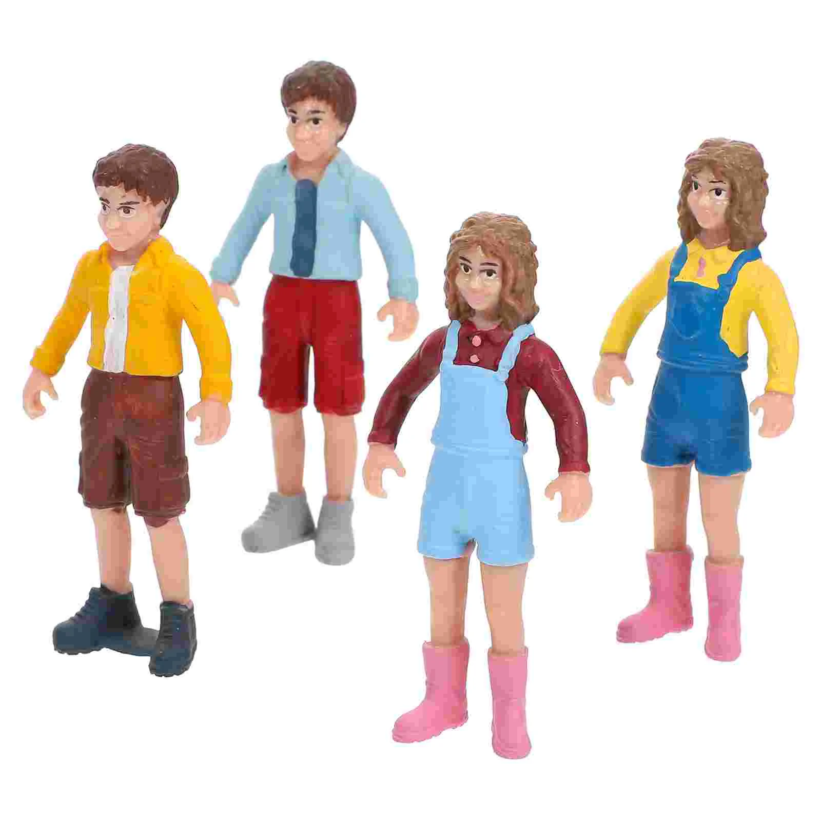 Modelo de personagem Figuras de construção Modelos Mini Figuras de pessoas Decorações simuladas Personagens de simulação