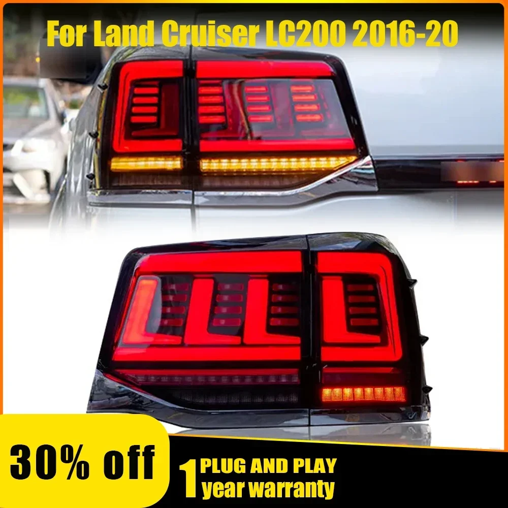 

LED Tail Lights Assembly for Land Cruiser LC200 2016-2020 Taillights Plug and Play LED Running Dynamic Turning Rear Tail lights