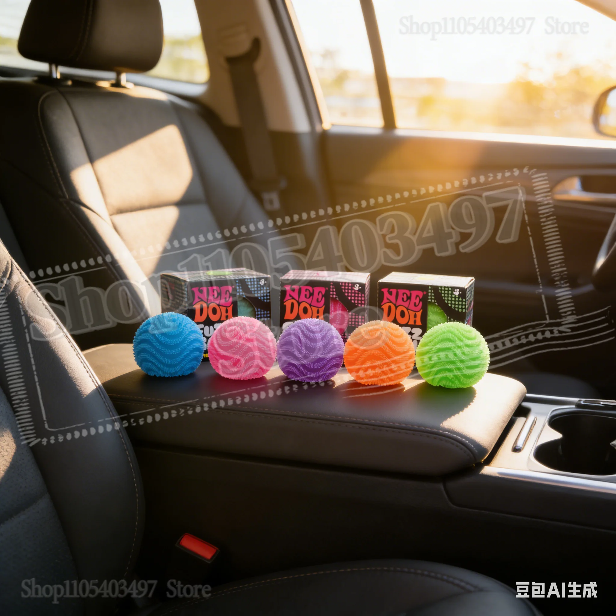 

2026 Wonder Waves Style Colorful Textured Squishy Ball Anxiety Focus Sensory Decompression Toy