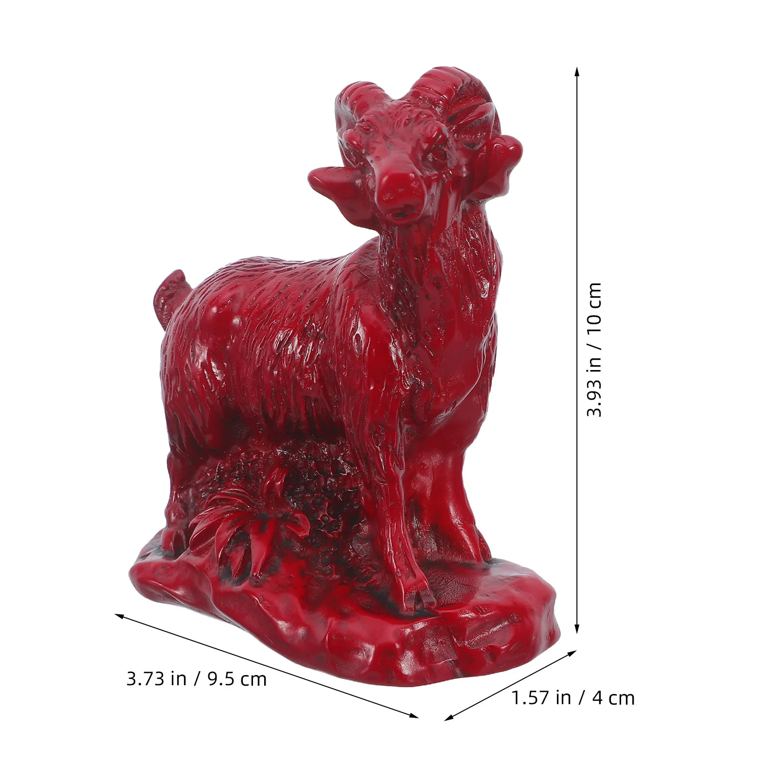 Resin Zodiac Goat Sheep Sculpture Realistic Feng Shui RAM Decoration Desktop RAM Decor 2027 Year of The Goat
