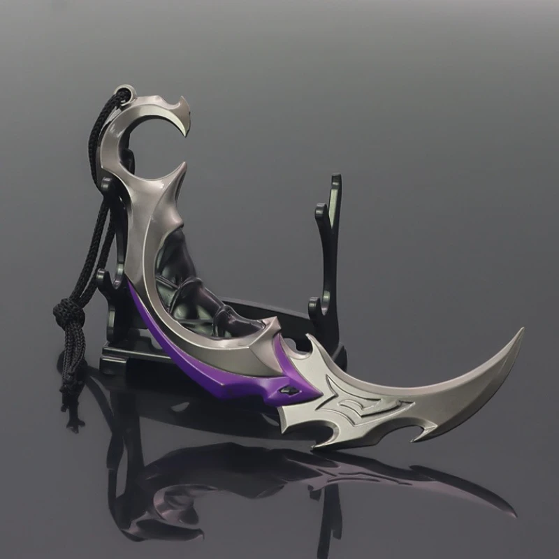 15 centimetri Valorant Reaver Karambit Coltello Melee Arma Materiale Metallico Gioco Periferico Samurai Spada Modello Portachiavi Regali Giocattoli per I Ragazzi