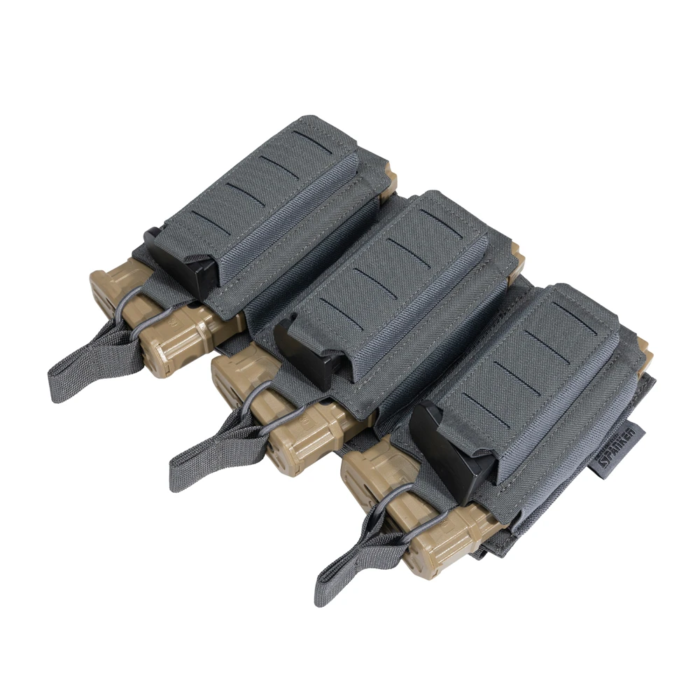 Triple Mag Pouch Open-Top Rifle Mag Pouches und Pistolenmagazintaschen für M4 M16 AK Molle Rucksack Airsoft Gear – Detail 10