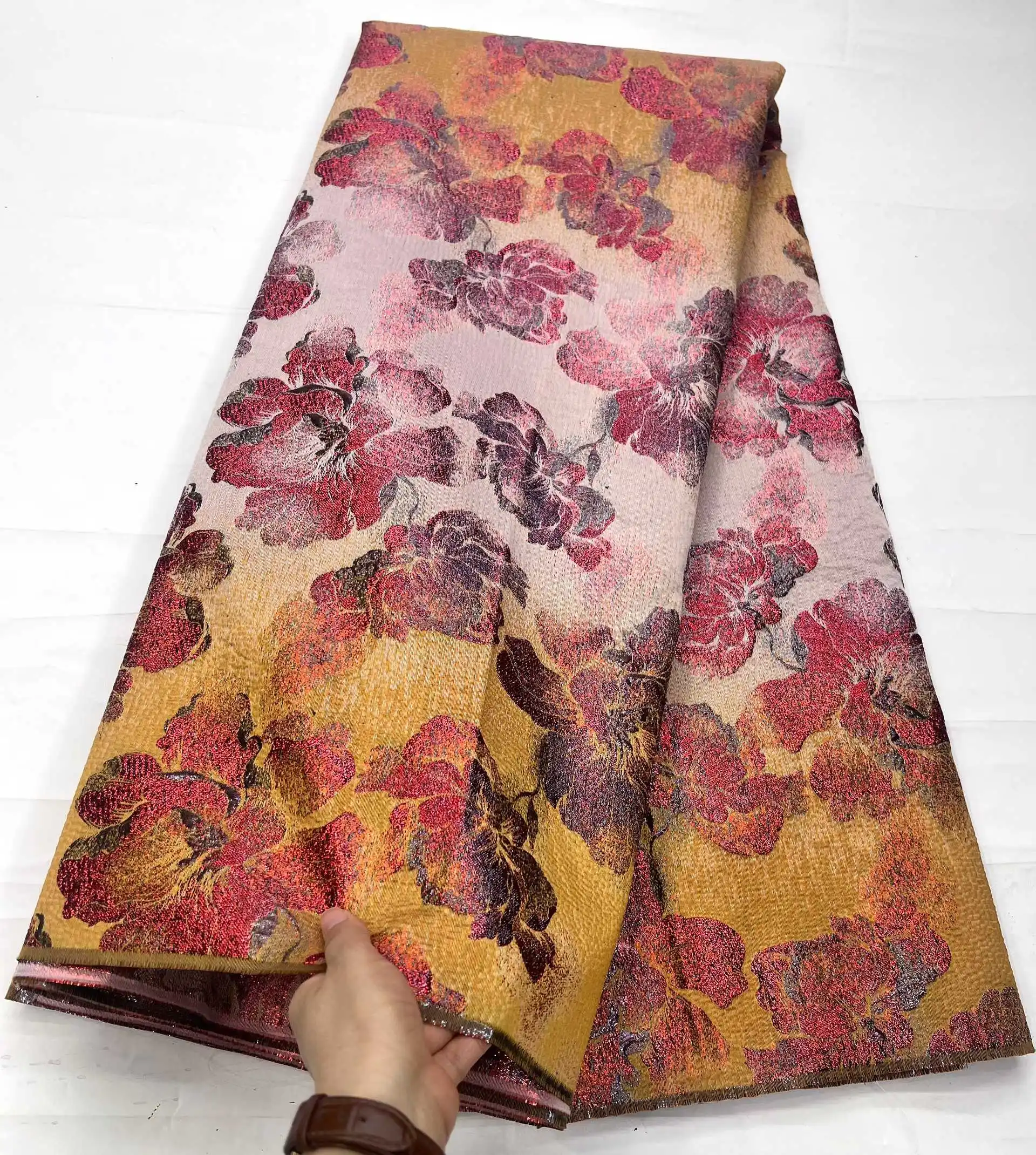 

High Quality Lace French Nigerian Jacquard Lace Fabric African Brocade Lace Fabric For Sewing Women Wedding Party Dresses-HD1002