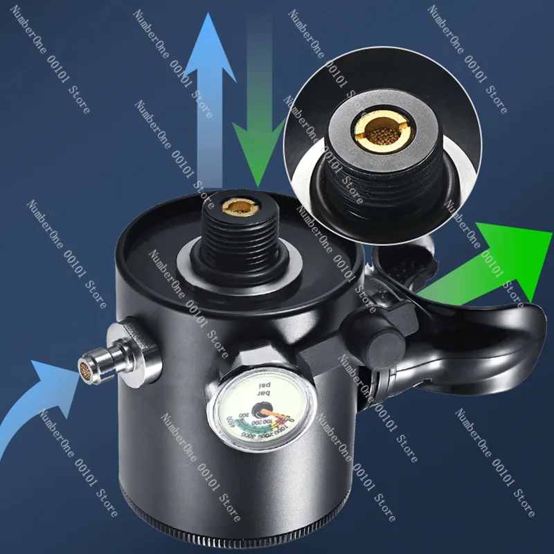 

Mini oxygen bottle diving teaching underwater breathing apparatus swimming equipment breathing oxygen tank breathing valve head