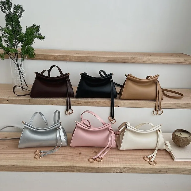 

Новая горизонтальная сумка-клатч 2026 года, стильная нишевая женская сумка, универсальная сумка с верхней ручкой и через плечо, идеально подходит для шопинга