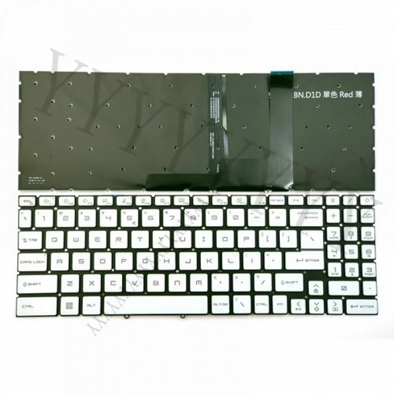 

q+New Backlit White Keyboard for MSI Sword 17 A13 A13UCX A13UDX A13VE A13VF