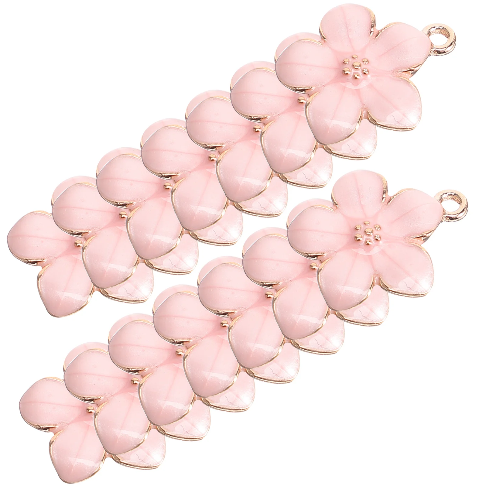 

50Pcs Cherry Blossom Charms Alloy Flower Pendant DIY Jewelry Making Supplies Necklace Bracelet Decorative Pendants