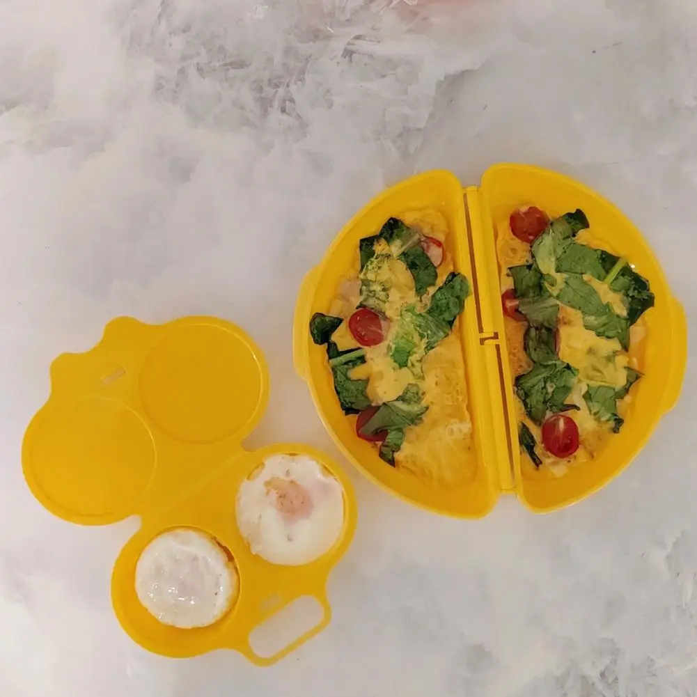 Fast Cooking Tools for Dorm 2pcs Egg Poacher Set Non-stick Microwave Omelet Pan Bpa-free Breakfast for Quick for Microwave