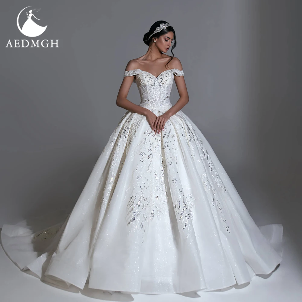 

Aedmgh Ball Gown Royal Luxury Wedding Dresses 2024 Sweetheart Off The Shoulder Vestido De Novia Embroidery Robe De Mariee