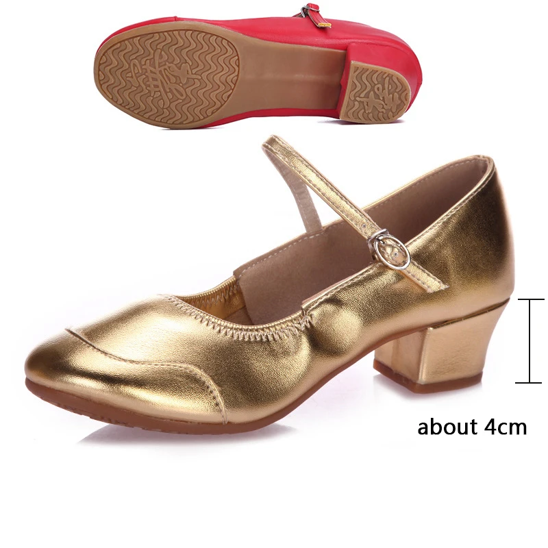 Ladies latin dance shoes women professional ballroom dancing shoes woman heels 4cm modern dance shoes women practice closed toe