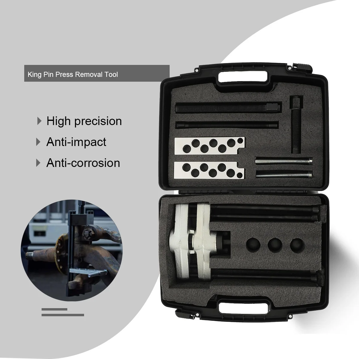 

King Pin Press Removal Tool 90150 Found On Class 3-8 Trucks And Equipment Aluminium Iron Medium and Heavy Duty Truck Removal Too