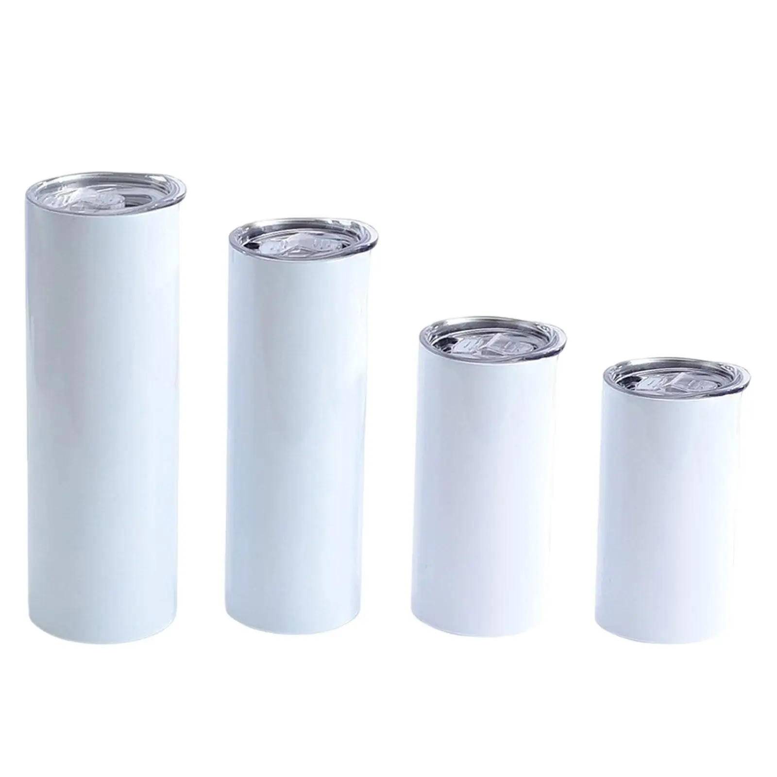 

Sublimation Tumblers Skinny,Stainless Steel Double Wall Insulated Straight Sublimation Tumbler Cups Blank White with Lid