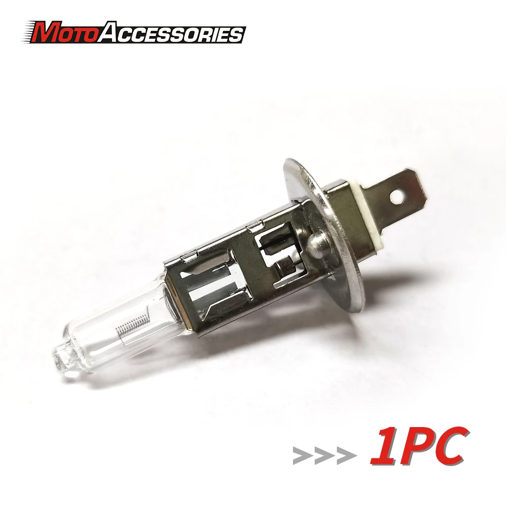 12V H1 55W LED Headlight Bulbs Super Bright Halogen Motorcycle ATV High Low Beam Auto Lights Motorcycles Accessories