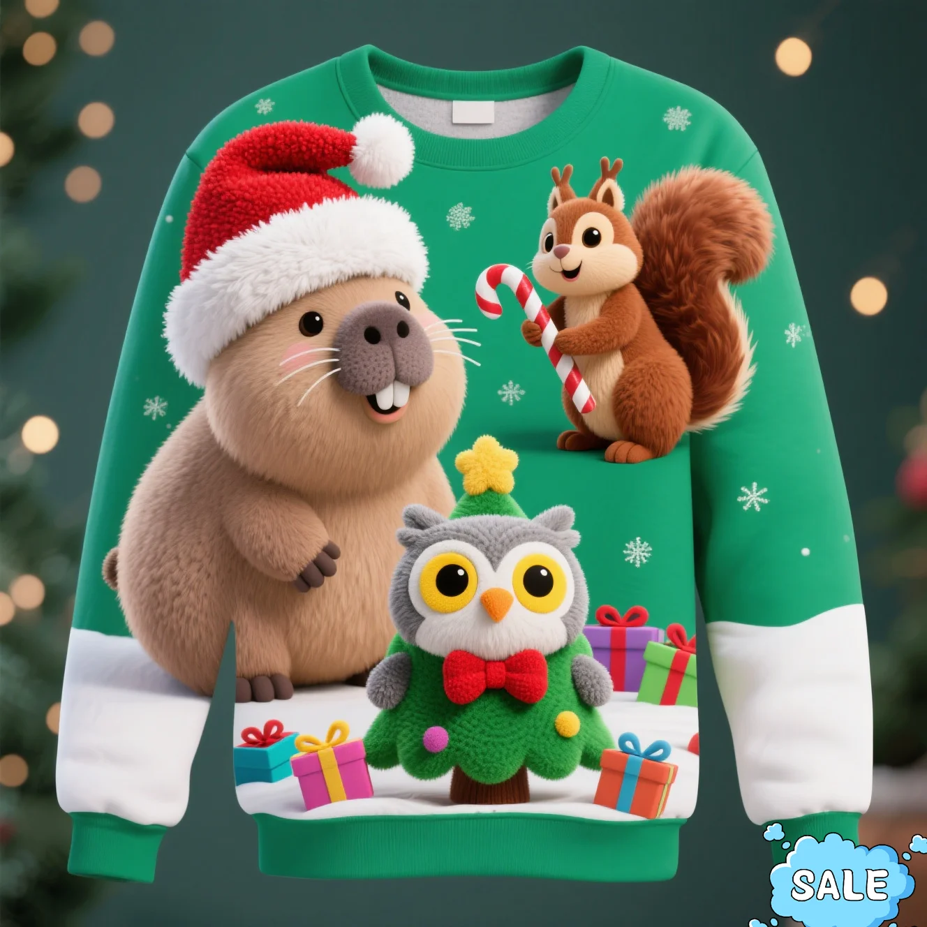 2025 رجل الزنجبيل ثلاثية الأبعاد طباعة سترة عيد الميلاد القبيحة مضحك كابيبارا الجرافيك بلوزات للرجال النساء طويلة الأكمام البلوفرات القمم