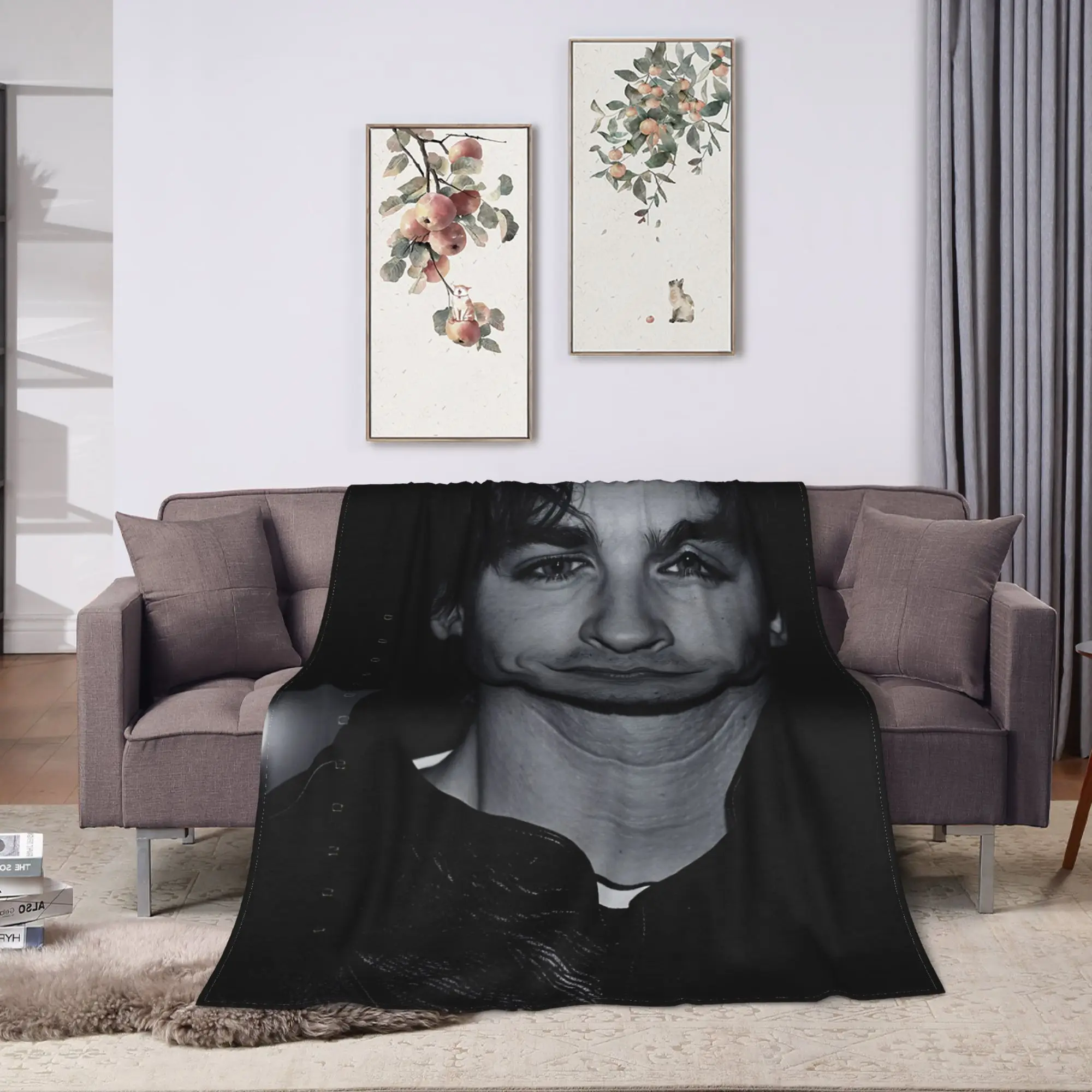 Damon Salvatore The Vampire Diaries Flannel Blanket Winter Super Warm Bedding Throws for Girls Boys Outdoor Bedspread Bed Cover
