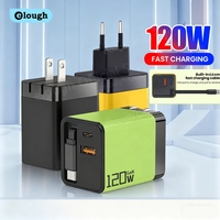 Elough 3 In 1 Charger USB Type C Fast Charging Phone Charger Adapter With Retractable USB C Cable Wall Plug For iPhone Huawei