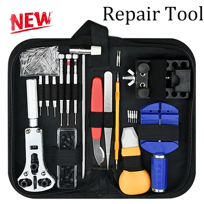 

Набор инструментов для ремонта часов, 147 предметов, с инструментом для снятия корпуса и открытия часов, удобный брендовый набор инструментов для часовщика