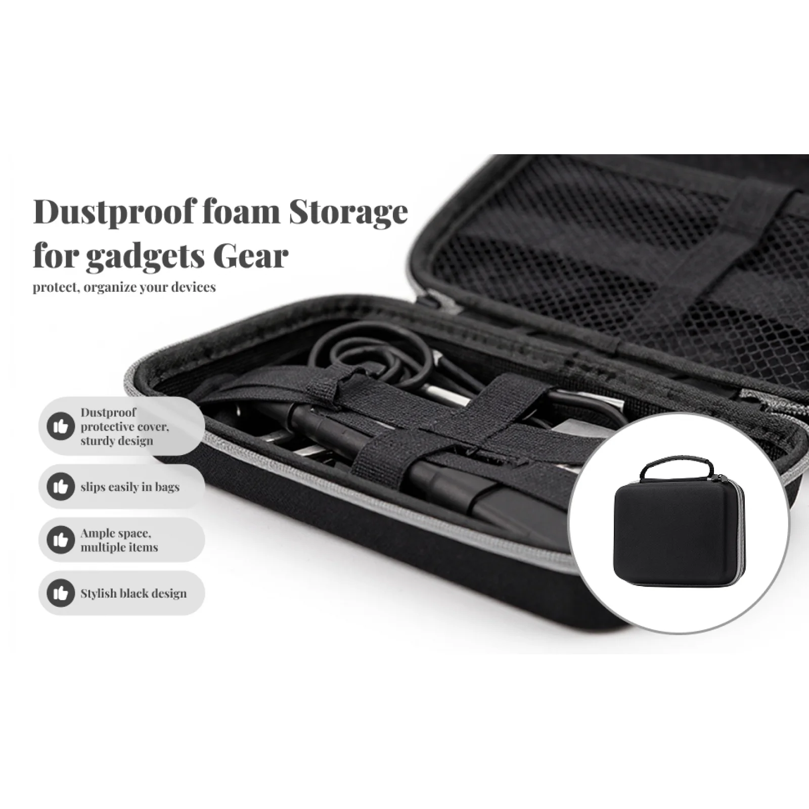 Estuche de transporte portátil Estuche de viaje rígido para tarjeta Auricular Disco duro móvil