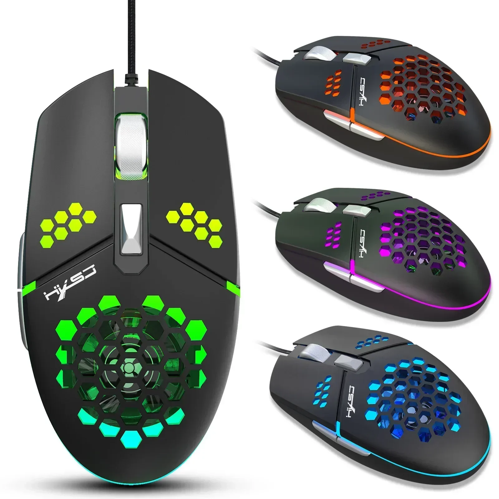 

ZLRLMHY Macro Programming Wired Hole Gaming Mouse 8000dpi Adjustable Anti Sweat Design J400 New Fan Fast Import Mouse