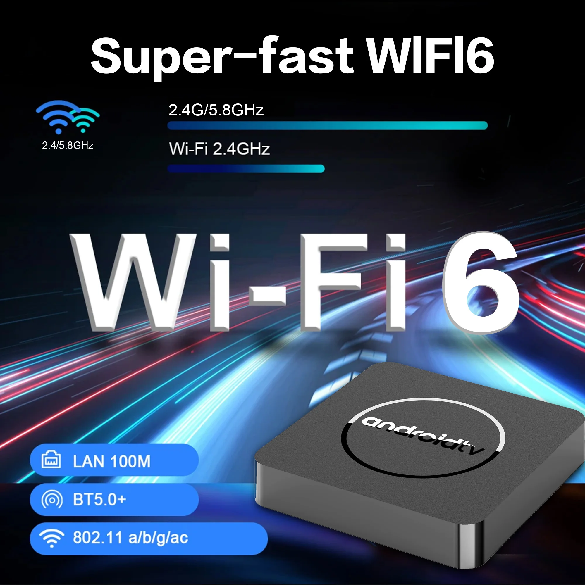 HOT Android14.0 Smart TV Box  Allwinner H313 Wifi6 BT5.0 Youtube TIKTOK 8K VOICE Assistant Media Player Android Set Top Box Q1