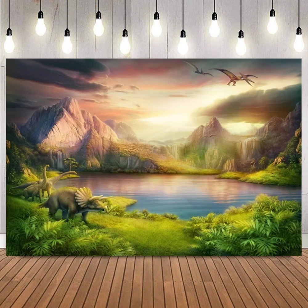 

Фон для фото с днем рождения, динозавр Юрского периода, джунгли, рок, детский день рождения, вечерние портретные украшения дома, фон для фотосъемки