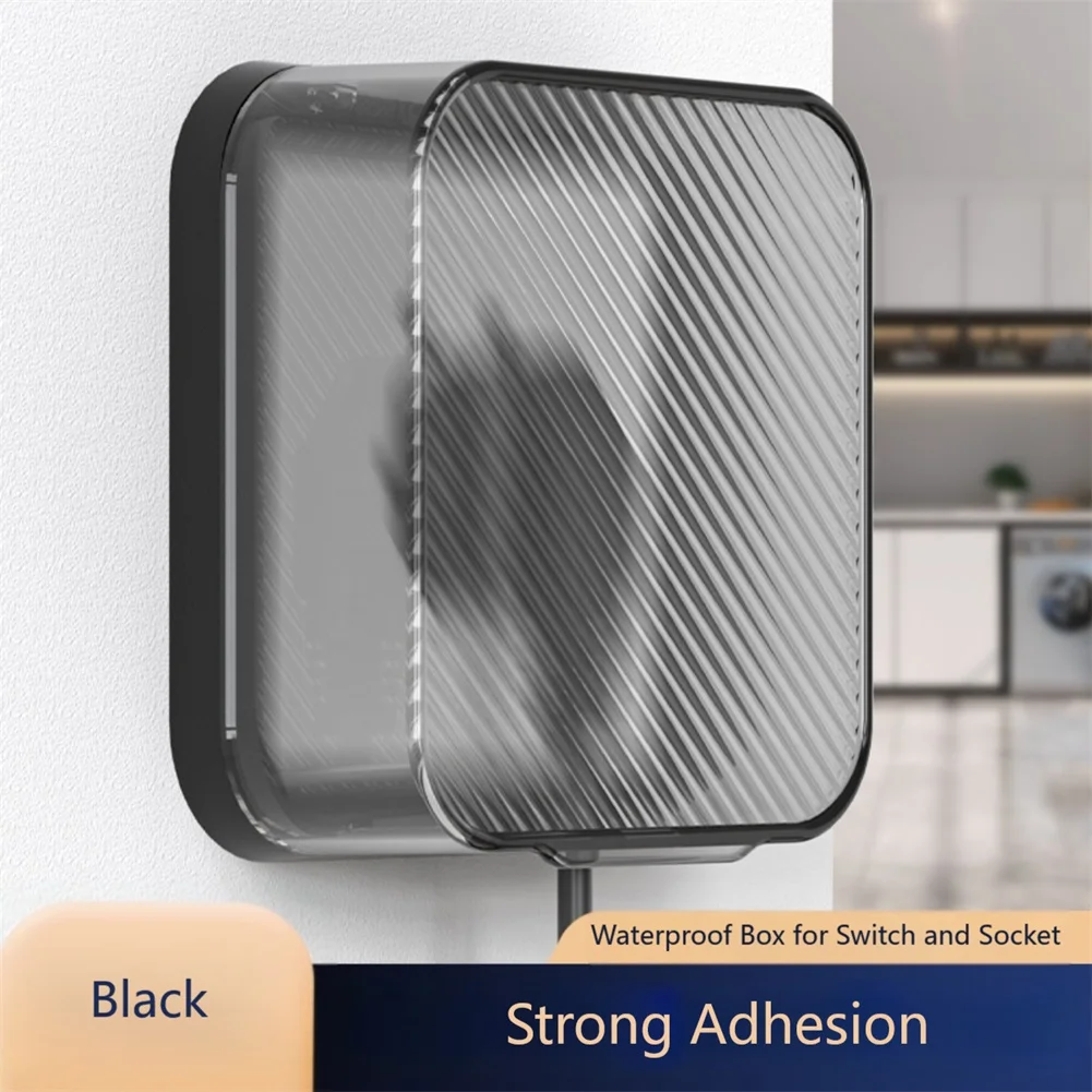 Waterproof Outlet Cover No Drill Sticker for Bathroom Kitchen Splash Proof Electrical Box Large Interior Space