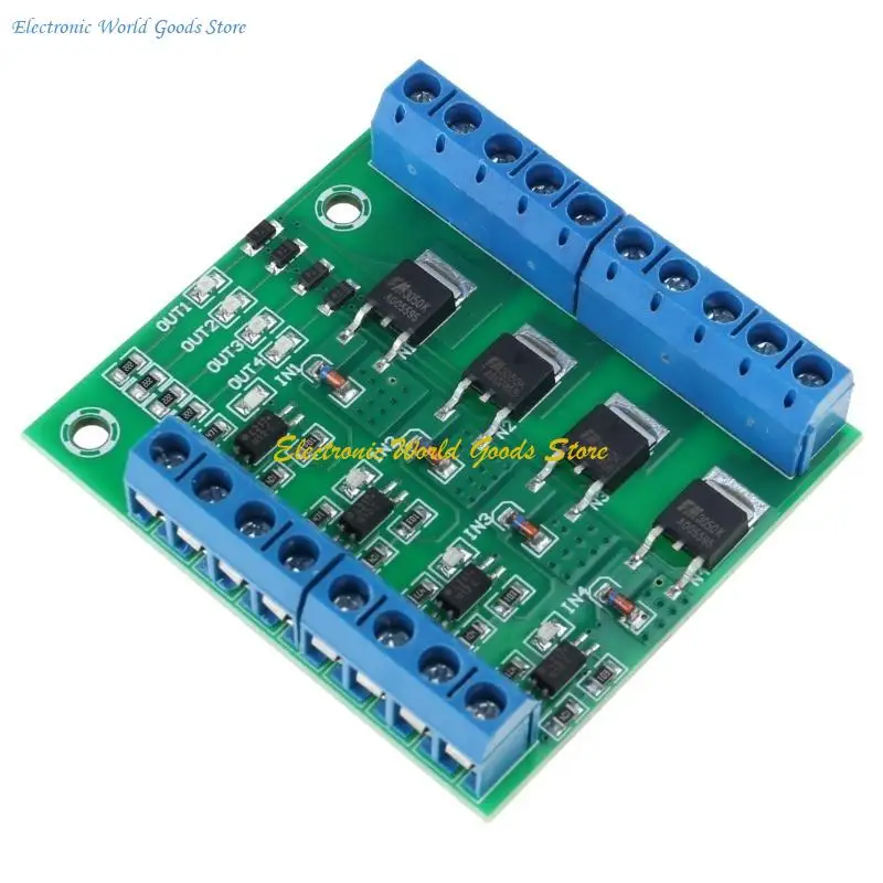 

A3PD 4-way Power Supply Four-way Mos Pipe Effect Tube Module PLC Amplifier Circuit Board Drive Module Photocoupler Isolation