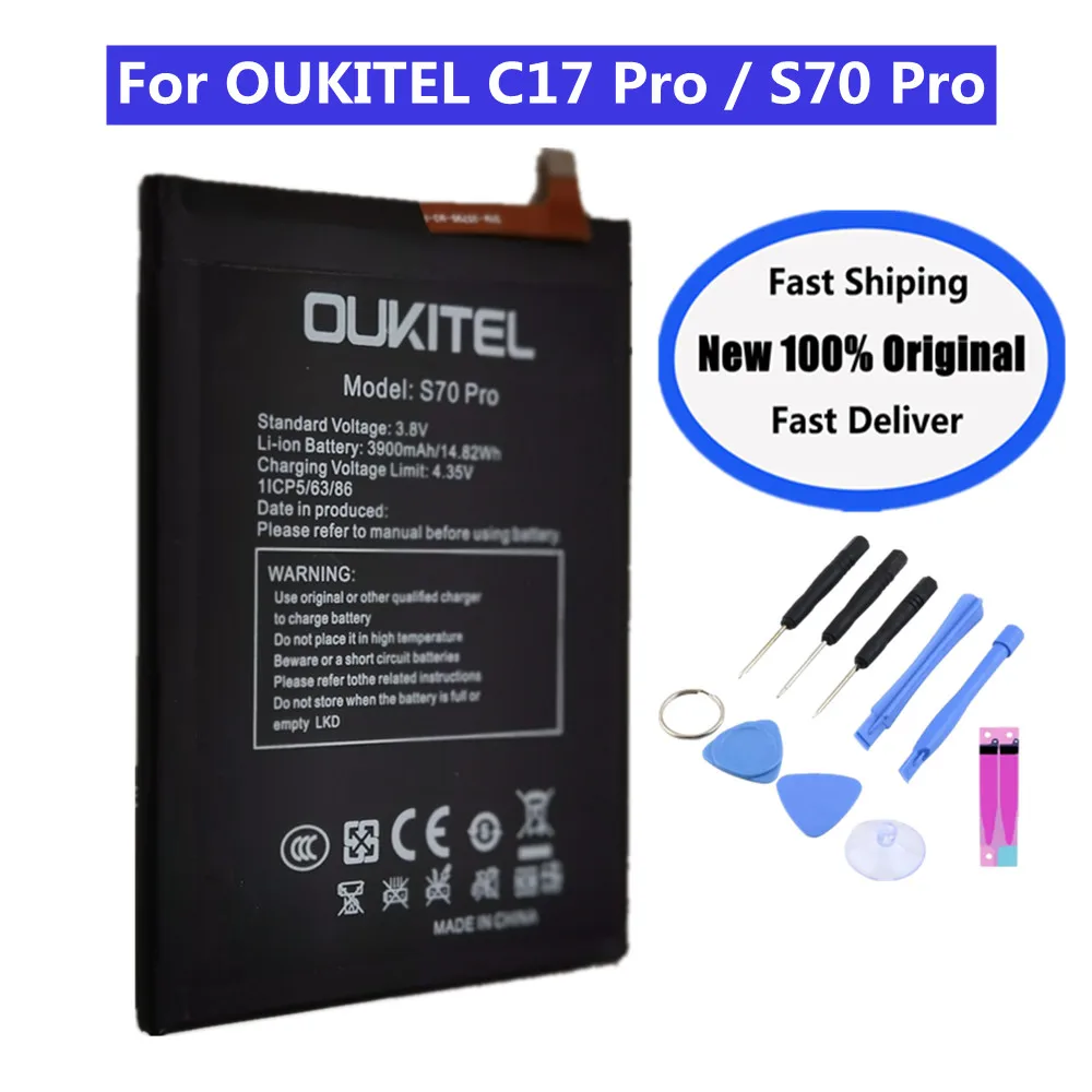 

Оригинальный аккумулятор 3900 мАч для Oukitel C17 Pro/S70 Pro, сменные аккумуляторы для телефона