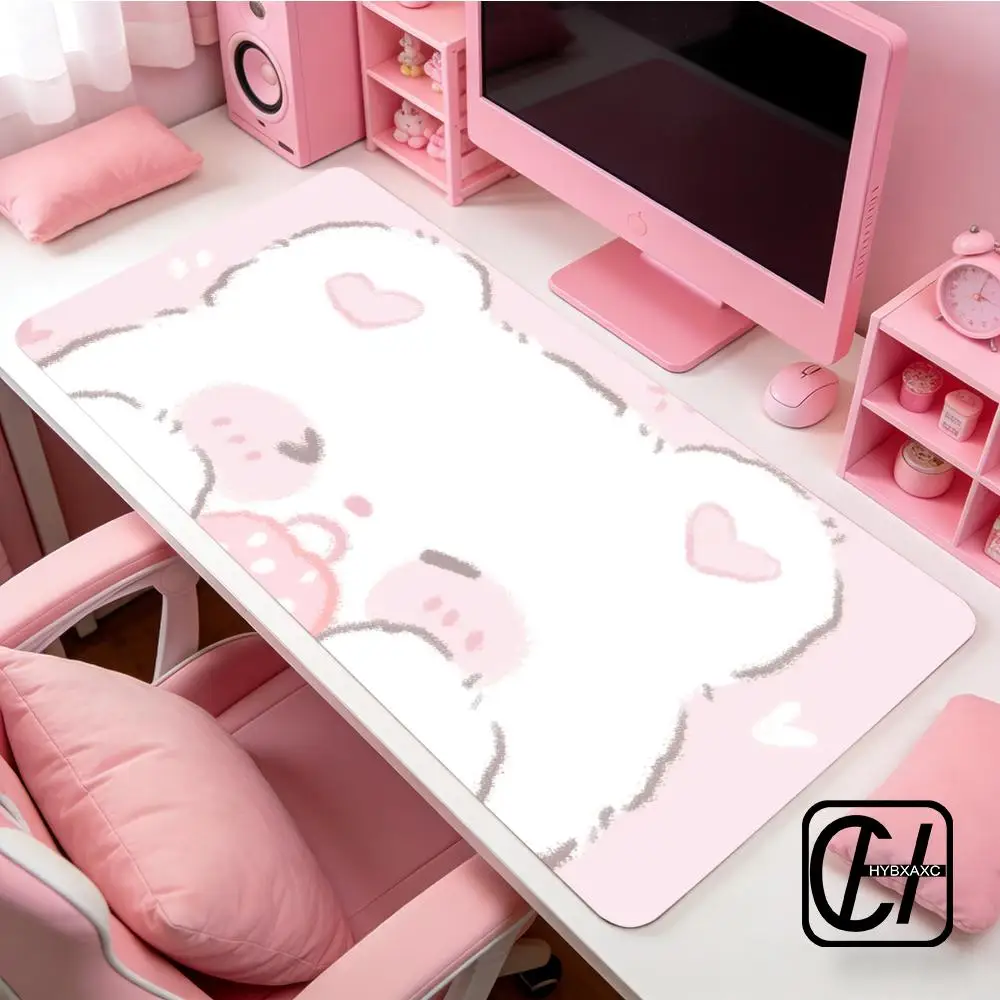 Cute Cartoon Animals Mouse Pads 90x40CM Non-Slip Gaming Mouse Pad Gamer E-Sports Mouse Mat Game Mechanical Keyboard XXL Desk Mat