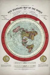 Flat Earth Map Print SILK POSTER  Wall painting Home Decor