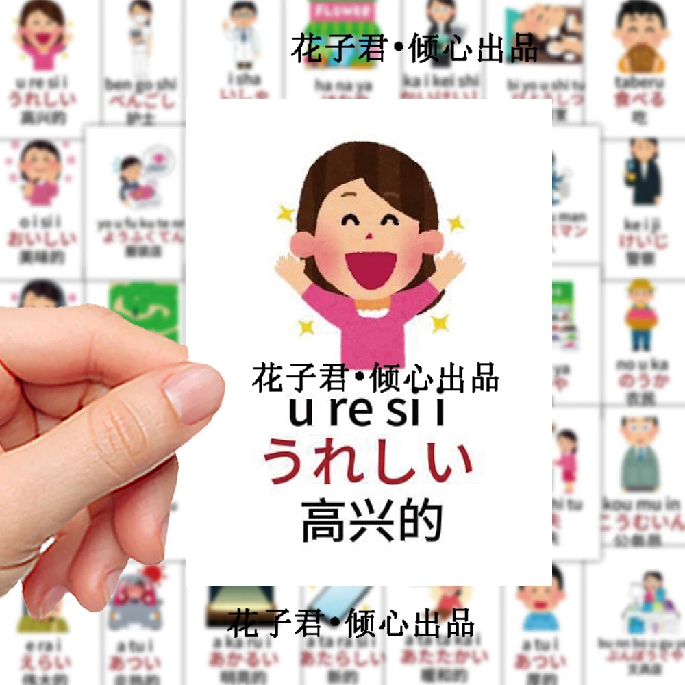 180 Japanese Vocabulary Stickers - Educational and Fun, Creative Decor for DIY Journals & Desktops