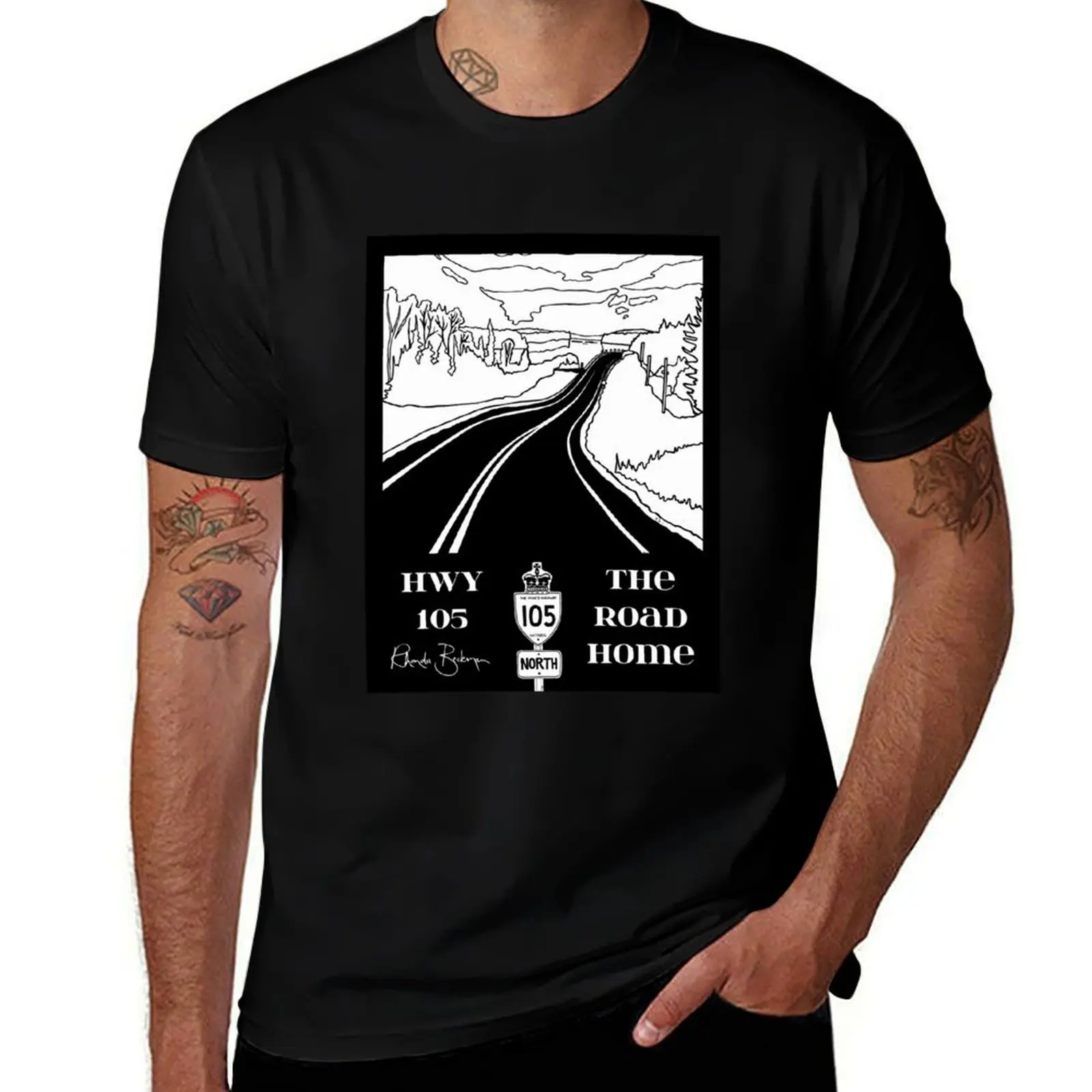 Highway 105 #1 vertical format T-Shirt Athletic Quick Dry T-Shirt for Men