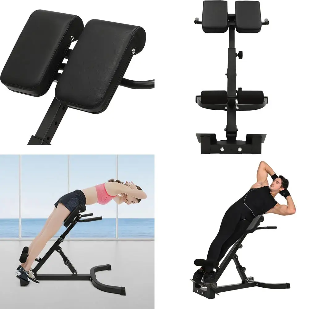 

Weight Bench Compact Adjustable Roman Chair for Full Body Strength Training Gym Back Extension Machine Ab Sit up Bench Hyper Bac