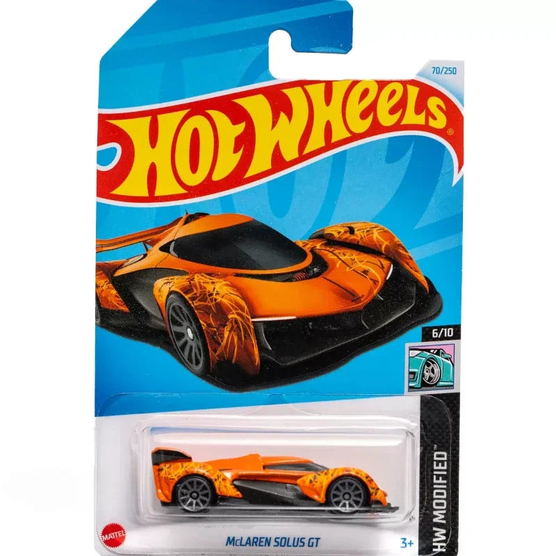 Coche Mclaren Solus GT de Hot Wheels para niños, vehículo de aleación fundido a presión, modelo de coleccionista, regalo de cumpleaños, 2024H, Original, 1/64