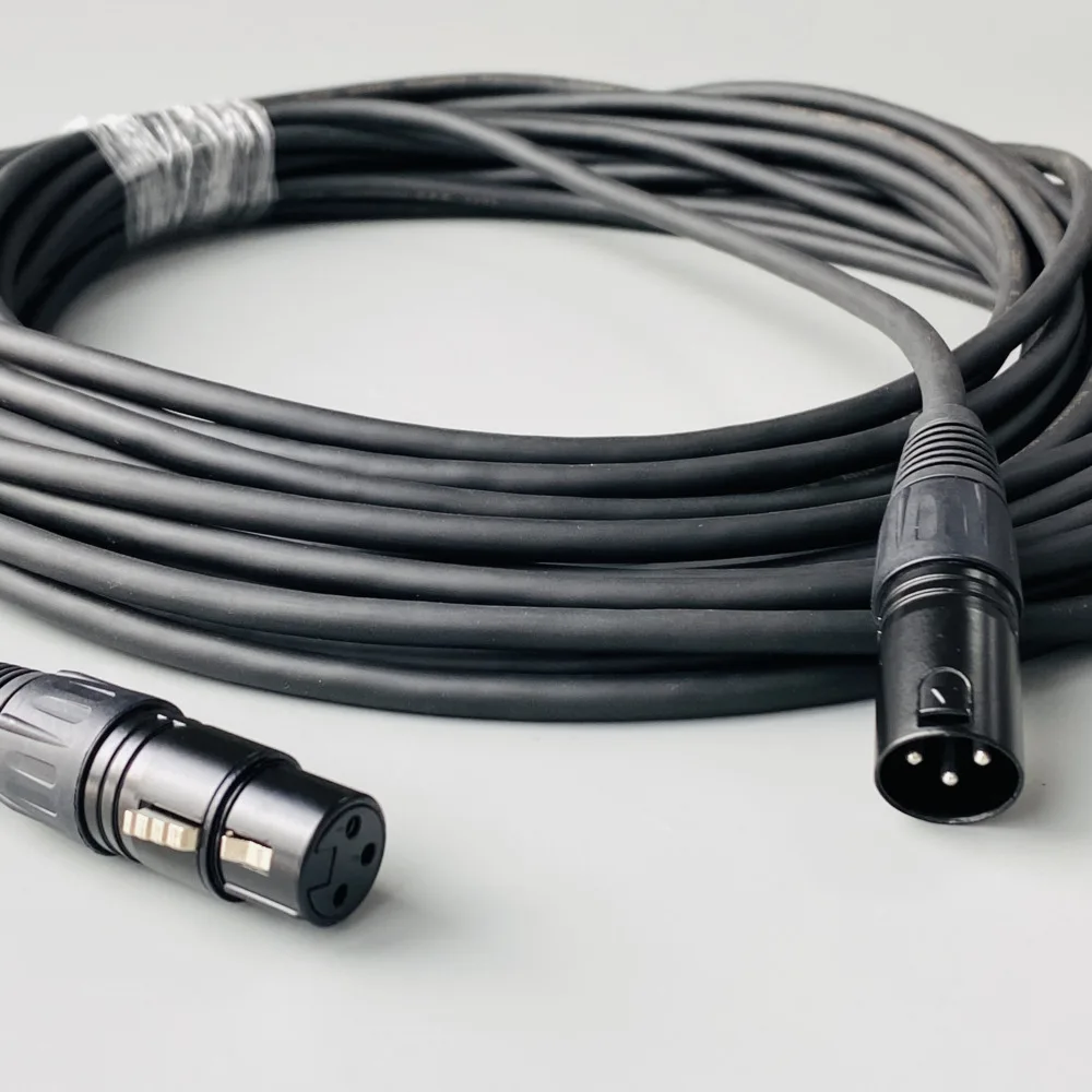 Câble DMX 10m 15m avec connecteur XLR 3 broches, blindage en feuille, ligne de transfert de signal DMX512 pour console d'éclairage de scène audio et tête mobile