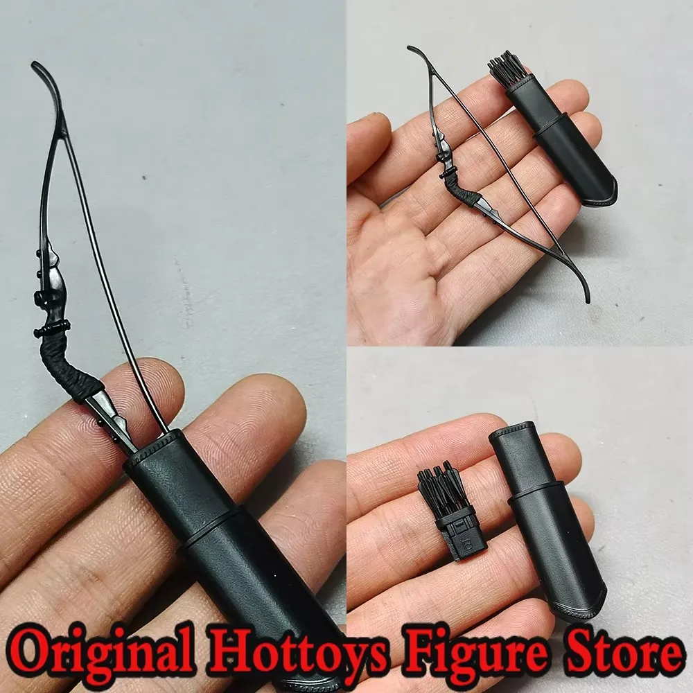In Stock 1/12 Scale Male Soldier Scene Accessories Hunter Black Bow Arrow Prop Set 6-inches Action Figure Model Doll Toys view 2