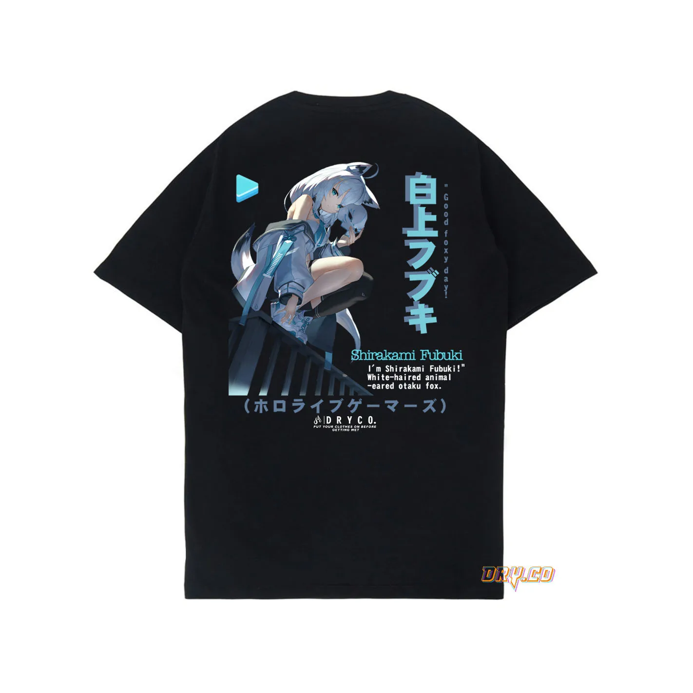 

Футболки SHIRAKAMI FUBUKI HOLOLIVE JAPAN /UNISEX PRIA WANITA/DRYCO