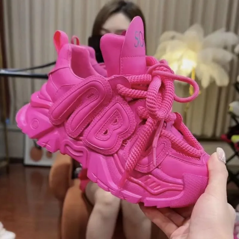 

Letter Thick Sole Pop Street Dad's Shoes Children's New Fall 2023 Fashion Increase Versatile Casual Sports Shoes
