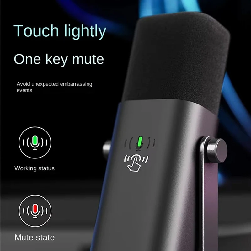 Microphone Computer Microphone Live Karaoke Recording Condenser Mic Mobile Phone National Karaoke Singing Game-A32R